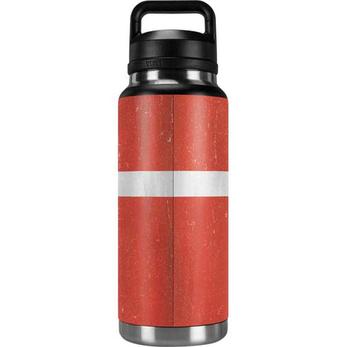Denmark Flag Distressed YETI Rambler 36oz Bottle Skin